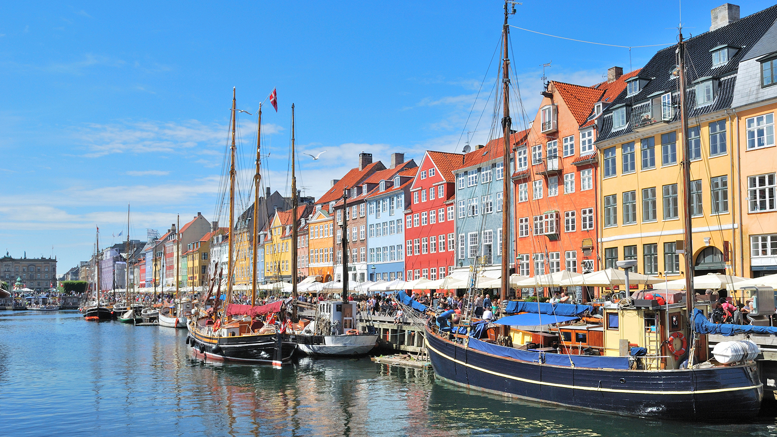 One of the most beautiful and romantic places in  Copenhagen - Nyhavn Harbor