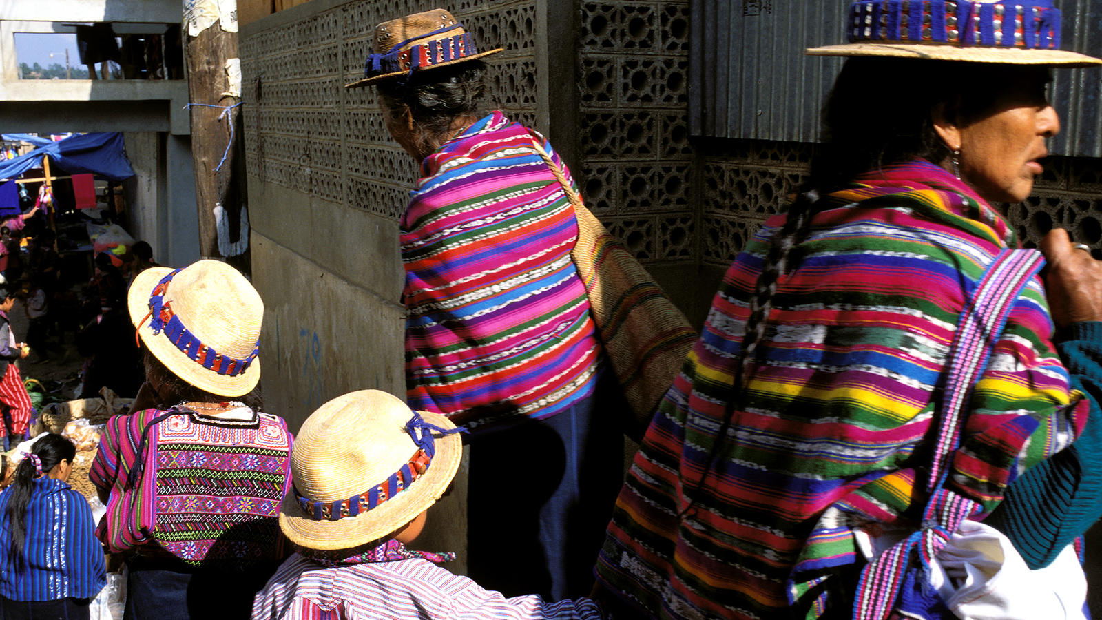 Guatemala, Sacatepequez Department, San Antonio Agua Calientes, close up on colourful wool used for weaving