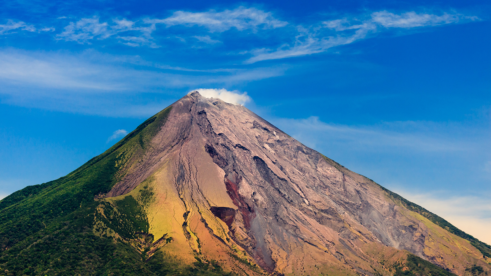 OMETEPE, NICARAGUA: View of Conception Volcano's colorful ash deposits and green slopes.; Shutterstock ID 101348698; PO: Kids Website for March; Job: Hillary Leo; Client: KIDS WEB