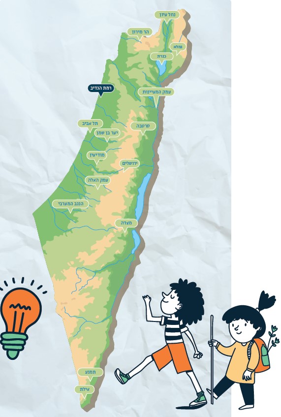 מפת ארץ ישראל ורמת הנדיב