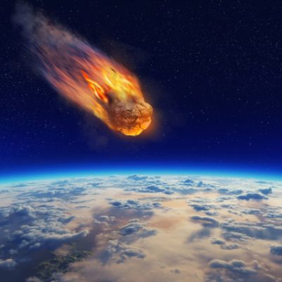 Meteor,Falling,To,Planet,Earth,.