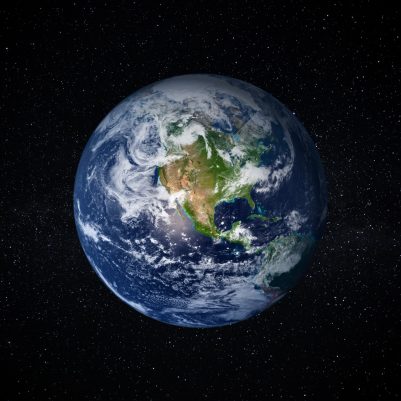 Planet,Earth,In,The,Starry,Sky,Of,Solar,System,In