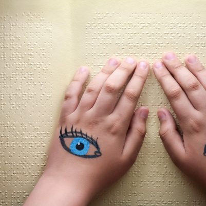 Blind,Reading,Text,In,Braille